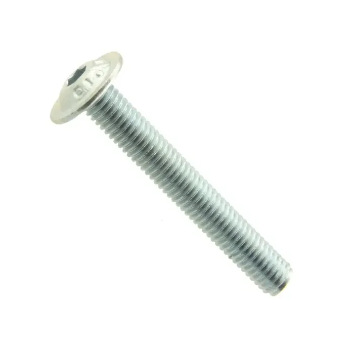 Flachkopfschraube Innen6kant u. Bund ISO 7380-2 010.9 St gal zn get M 6×40 – 500 Stk