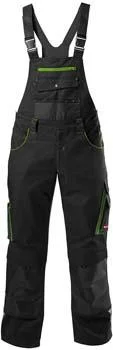 FORTIS H-Latzhose 24, schw./limegreen, Gr. 46