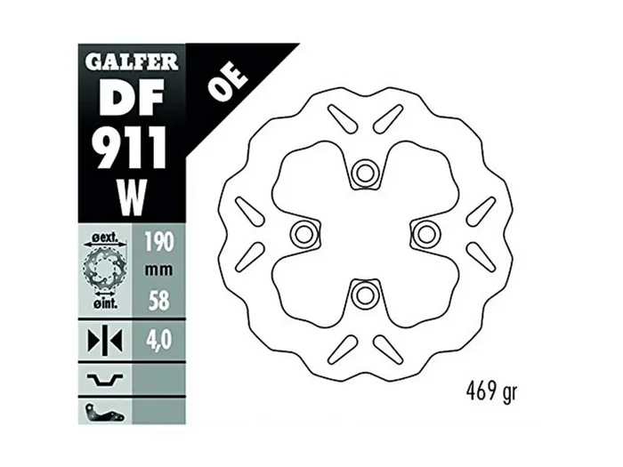 GALFER Wave Bremsscheibe „DF911“ Typ W – starr