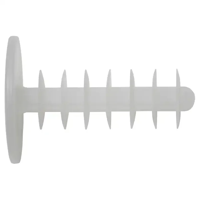 Gerüstbaustopfen aus Polypropylen weiss mit Ringlamellen 14x28x40 mm – 40 Stück