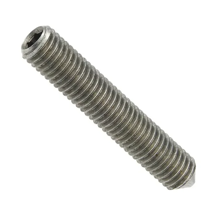 Gewindestifte mit Innensechskant und Spitze DIN 914 Edelstahl A4 M 8 x 12 mm – 200 Stück