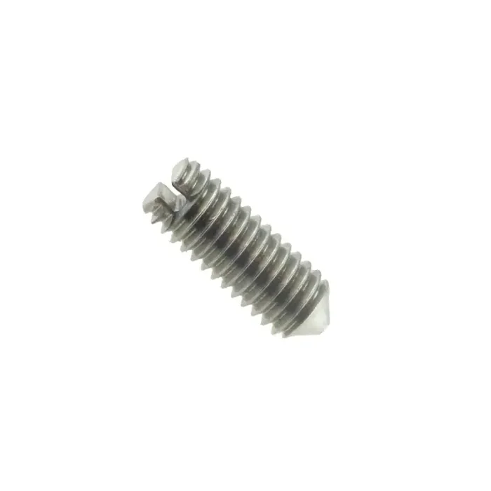 Gewindestifte mit Schlitz und Spitze ISO 7434 Edelstahl A4 M 6 x 16 mm – 25 Stück