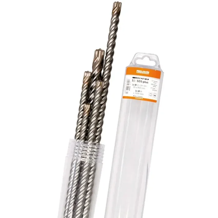 Hammerbohrer-Sortiment extra lang ROCKET 5 SDS-plus für armierten Beton 5-teilig