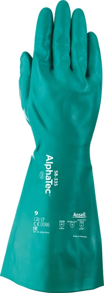 Handsch. AlphaTec 58-335,Nitril, grün, Gr. 9