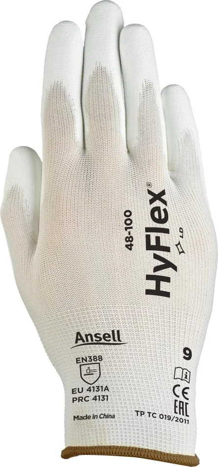 Handschuh HyFlex 48-100,weiß, Gr.7