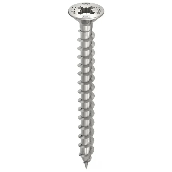 HECO-TOPIX-plus Holzschraube Edelstahl A2 Senkkopf PZ Variables Vollgewinde 5×25 – 200 Stück