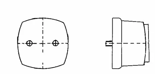 HELLA Markierungsleuchte „Serie 003 057 Grundplatte schwarz