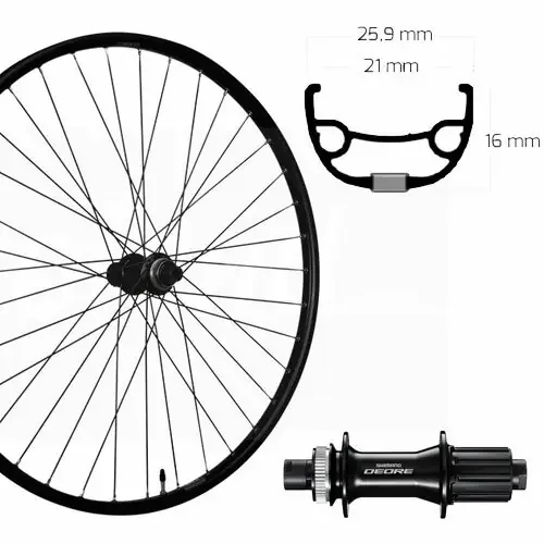 Hinterrad 27,5″, Disc Centerlock, schwarz, SE, RIVAL 21, Alumini