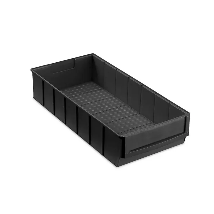 Industriebox 400 B Kunststoff ESD leitfähig teilbar 400x183x81mm – Schwarz