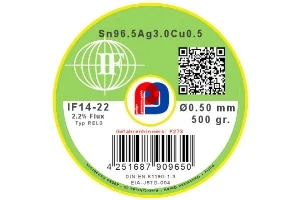 Interflux IF 14-22 – Sn96.5Ag3.0Cu0.5 – 0.50 mm ø – 100 gr