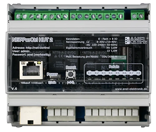 IP Internet / Ethernet gesteuerte Steckdosenleiste HUT2 – LV-S 14 15 02