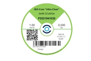 ISO-Core Ultra-Clear SN100Ni+ – Ø 1.00 mm – 500 gr