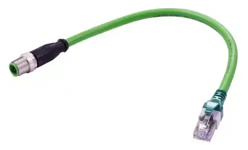 Kabelkonfektionen, RJ45 – M12 d-code str AWG22/7 PUR 5.0m