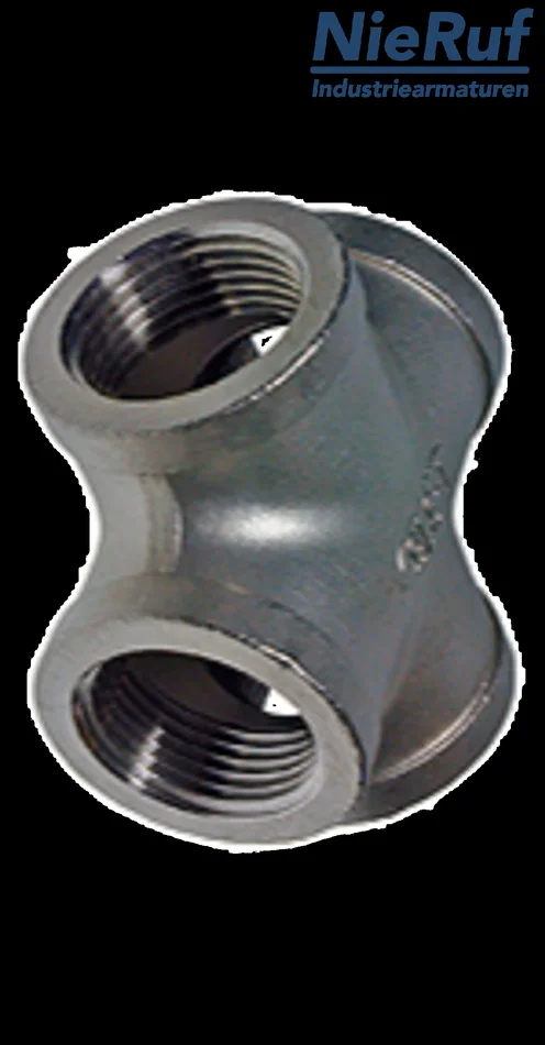 Kreuzstück 1/8″ Zoll NPT Edelstahl 316 90° Winkel IG