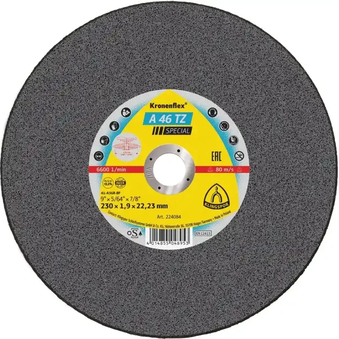 Kronenflex® Hochleistungs-Trennscheiben A 46 TZ gerade Stahl Edelstahl 100 x 1,6 x 16 mm – 1 Stück
