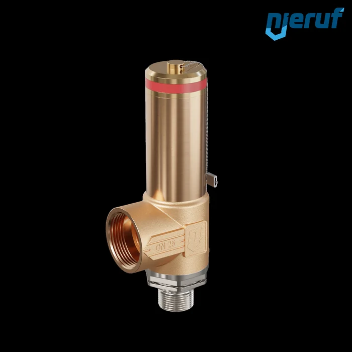 Kryo-Sicherheitsventil DN10 1/2″ AG x 1″ IG ohne Anlüftung Eck-Ausführung PTFE 0,2 – 50,0 bar