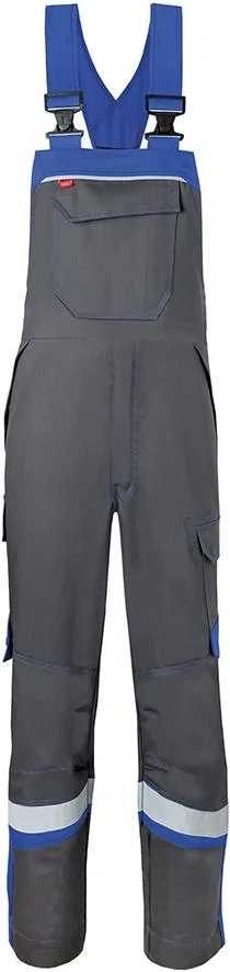 Latzhose, 20288 Gr.48, kohlengrau/blau
