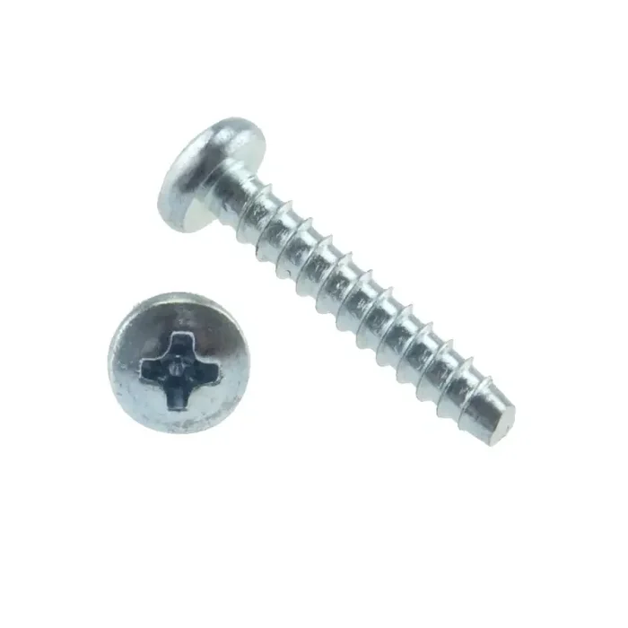Linsen-Blechschrauben mit Zapfen PH-Kreuzschlitz H ISO 7049 Form F Stahl gal zn 3,9 x 16 – 100 Stk