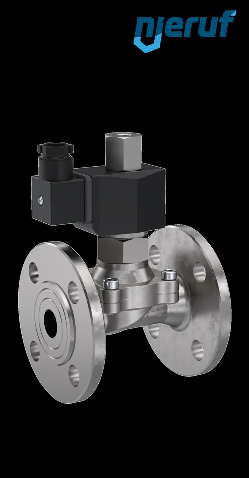 Magnetventil DN25 Flansch Edelstahl FKM 24V DC NO