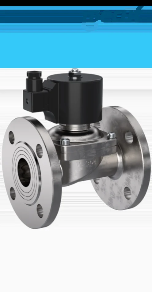 Magnetventil DN40 Flansch Edelstahl FKM 24V DC