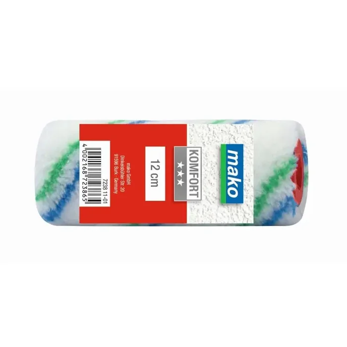 Maler-Ersatzwalze Kleinflächenroller KOMFORT mako-flor XL alle Untergründe – 12 cm – 10er-Pack