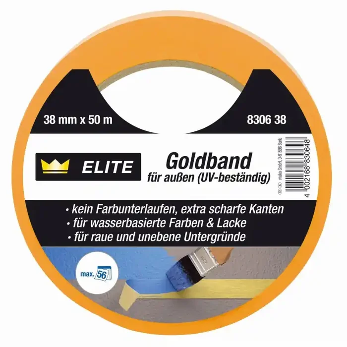 Malerabdeckband Washi GOLDTAPE extra dünn für normale Untergründe 50 mm x 50 m