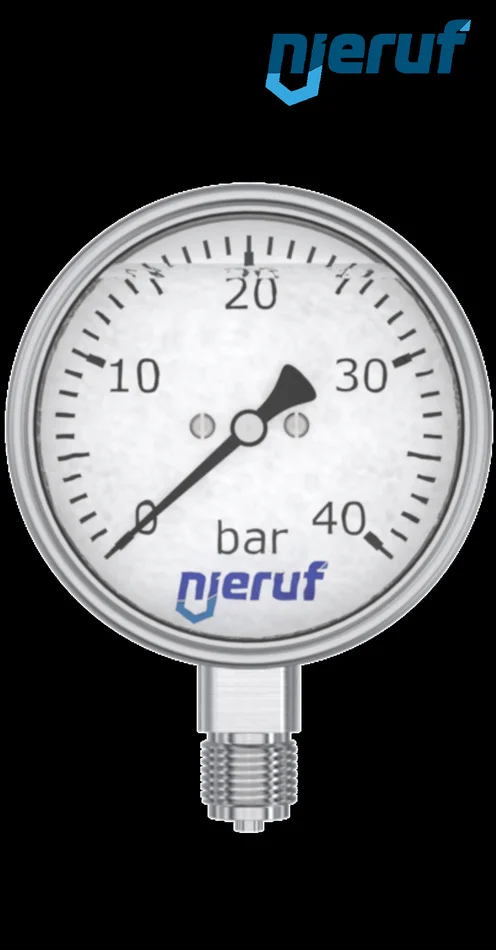 Manometer G 1/2″ radial 100 mm Edelstahl MM07 0 – 16,0 bar mit Glyzerinfüllung