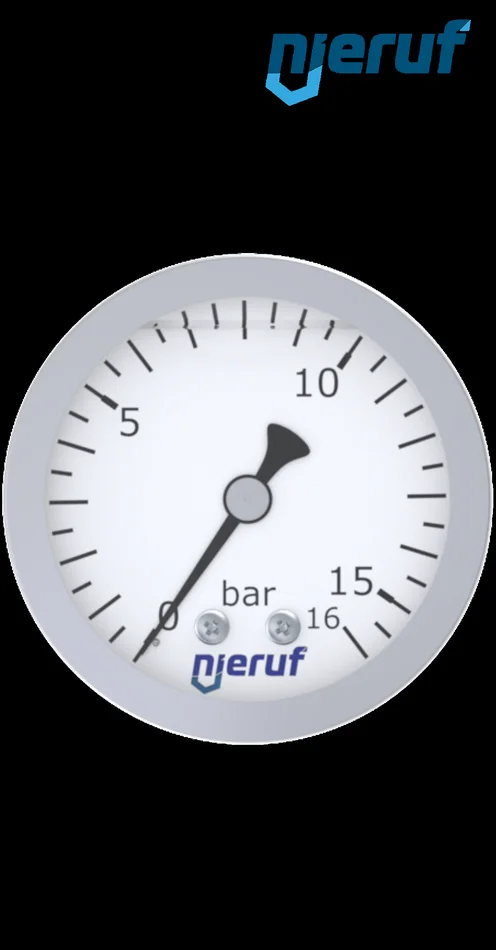 Manometer G 1/4″ axial 63 mm Edelstahl MM06 0 – 6,0 bar mit Glyzerinfüllung