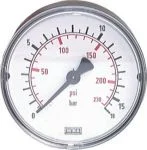 Manometer Ø 40, 50 mm, Sondergewinde, Klasse 1.6, Gehäuse Stahlblech (ST/Ms)
