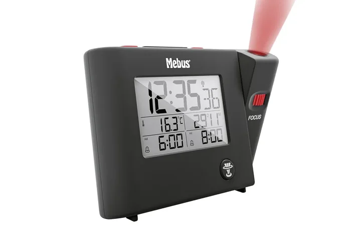 MEBUS Funkwecker mit Projektion 15×9,3×2,7cm digital