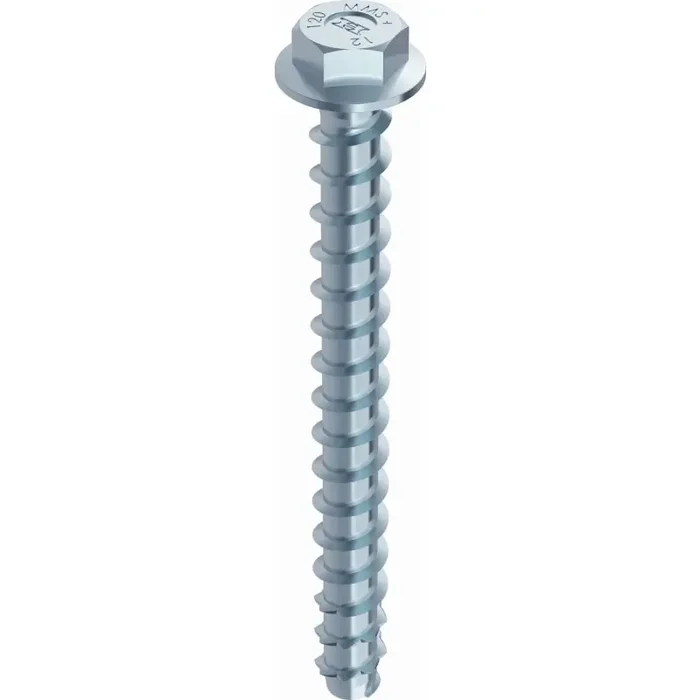 MULTI-MONTI-plus SS Betonschraube Stahl HP-beschichtet Sechskantkopf mit Scheibe SW15 – 12 x 120 mm – 25 Stück