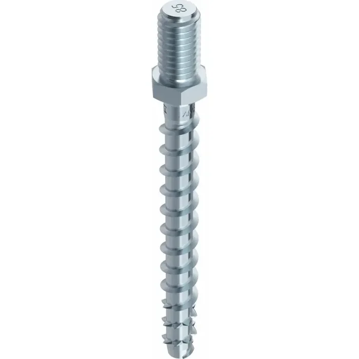 MULTI-MONTI-plus ST Betonschraube Stahl verzinkt Anschlussgewinde M10 SW13 – 10 x 75 mm – 25 Stück