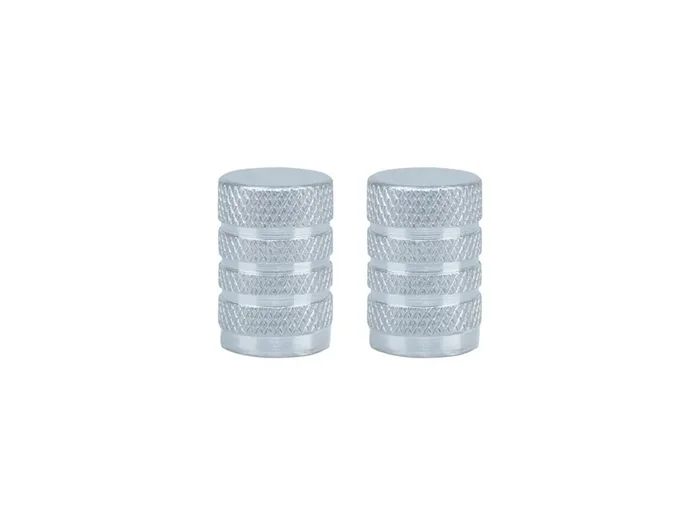 OXFORD Ventilkappen Paar, aus eloxiertem CNC-gefrä silber