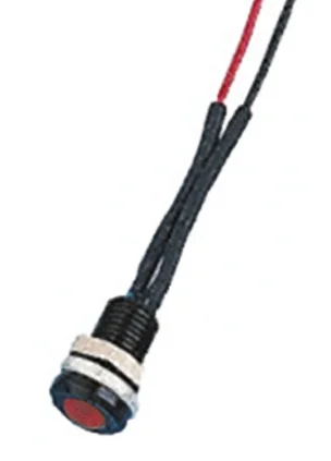 Oxley LED Schalttafel-Anzeigelampe Rot 1.9V dc, Montage-Ø 6.4mm, Leiter