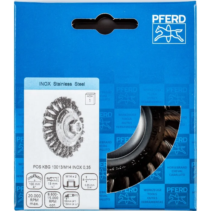 PFERD Kegelbürsten mit Gewinde POS KBG 10013/M14 INOX 0,35