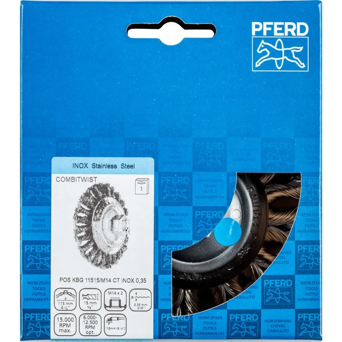 PFERD Kegelbürsten mit Gewinde POS KBG 11515/M14 CT INOX 0,35