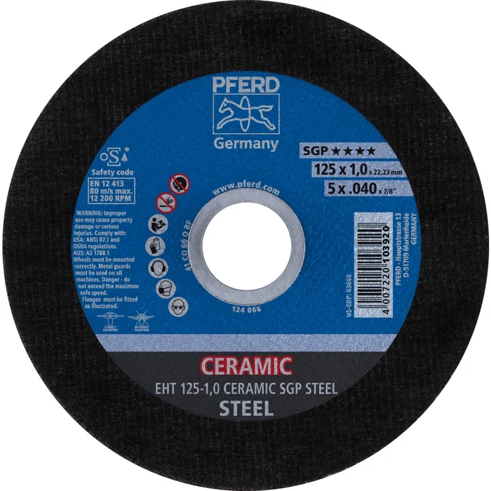 PFERD Trennscheiben EHT 100-1,3 CERAMIC SGP STEEL/16,0