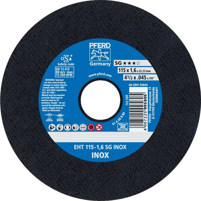 PFERD Trennscheiben EHT 115-1,6 SG INOX