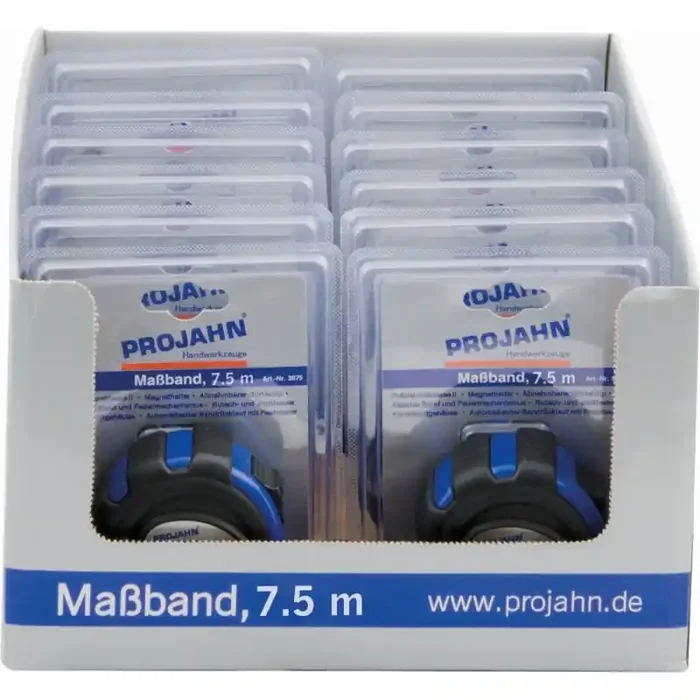 Projahn Display 12x Maßband mit Magnet und 2-Komponenten-Gehäuse 7,5 Meter