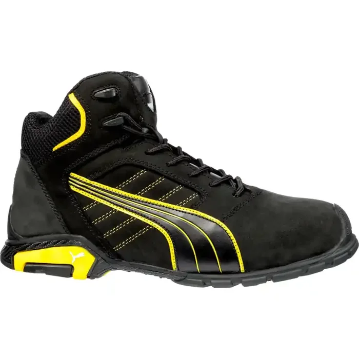 Puma AMSTERDAM MID robuster hoher Sicherheitsschuh S3 schwarz/gelb Gr. 45