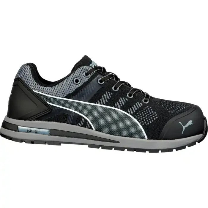 Puma ELEVATE KNIT BLACK LOW streetstyle Sicherheitsschuh S1P schwarz/grau Gr. 45