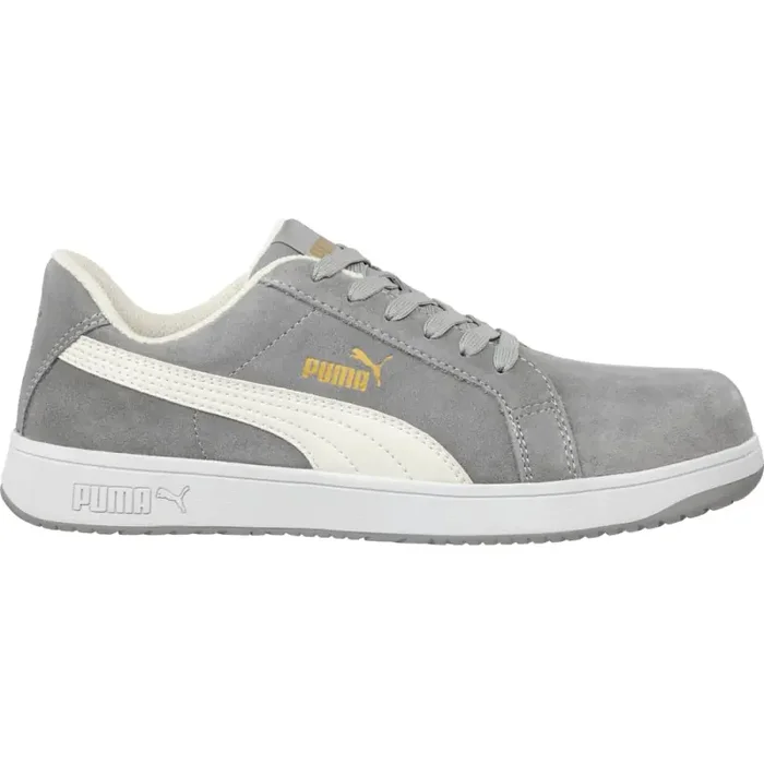 Puma Retro-Sicherheitsschuh ICONIC SUEDE GREY LOW S1PL ESD grau Gr. 38