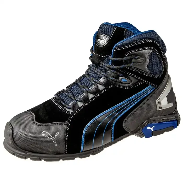 Puma RIO BLACK MID robuster hoher Sicherheitsschuh S3 schwarz/blau Gr. 40