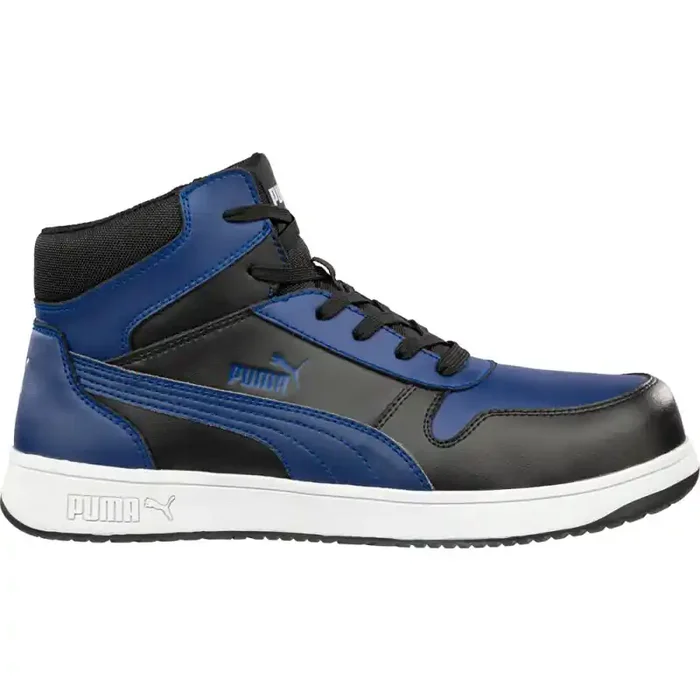 Puma sportlicher Sicherheitsschuh FRONTCOURT MID S3L ESD blau/schwarz Gr. 39