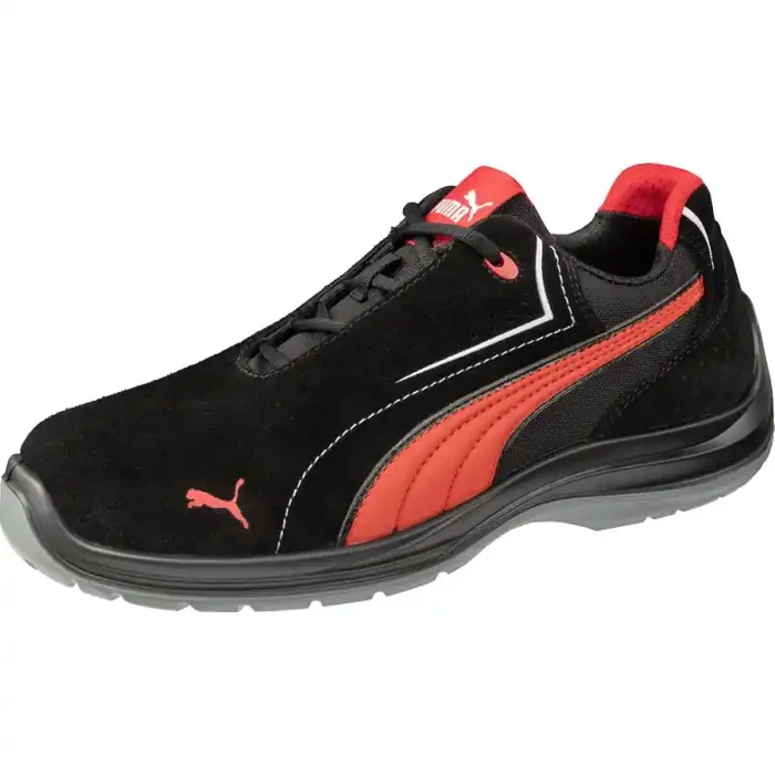 Puma TOURING BLACK SUEDE LOW bequemer Sicherheitsschuh S3 schwarz
