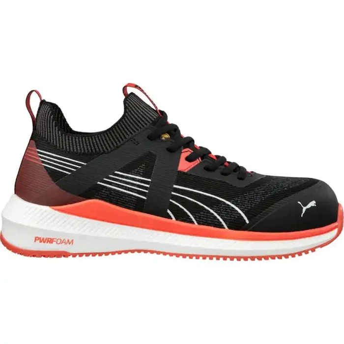 Puma TURBO BLK/RED LOW S1PS ESD flacher ultrasportlicher Sicherheitsschuh schwarz-rot 45