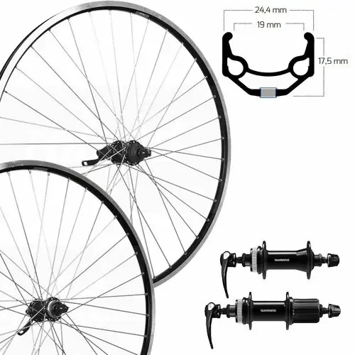Radsatz 28″ Disc Centerlock, schwarz, SE, ZAC 19, Aluminium, QC4