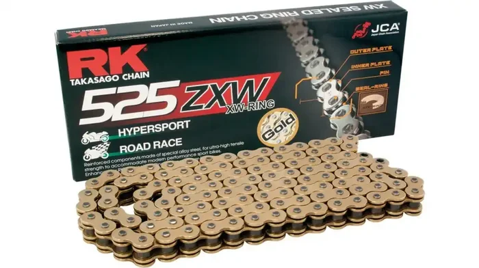 RK Kette „GB525ZXW“ 5/8 x 5/16, XW Ring Premium-Ke 98 Glieder, Ho