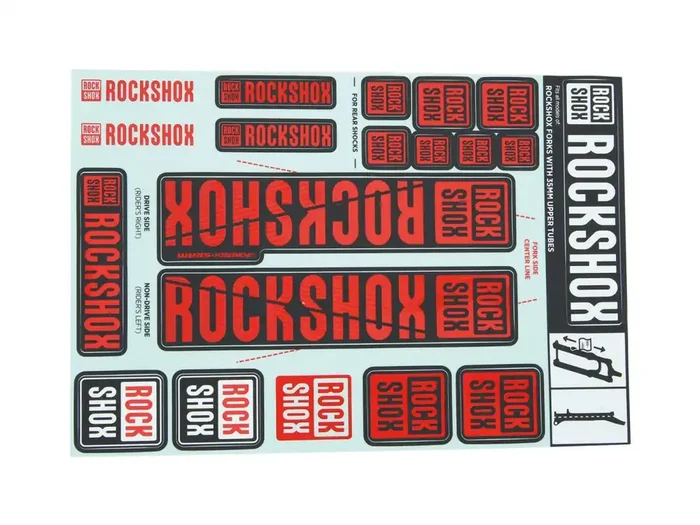 ROCKSHOX Dekorsatz Passend für Decal Kit für Ø 35 rot