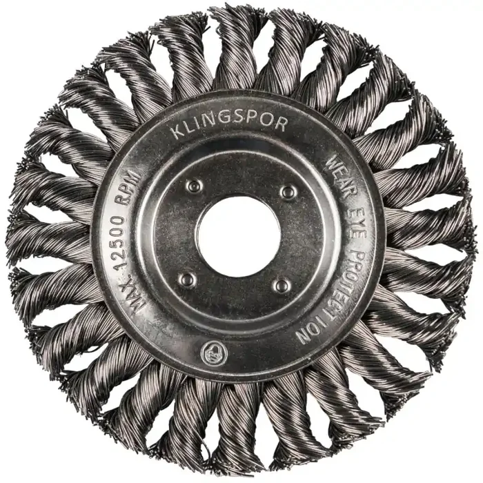 Rundbürste BR 600 W Drahtbürste 178 mm mit gezopftem Stahldraht